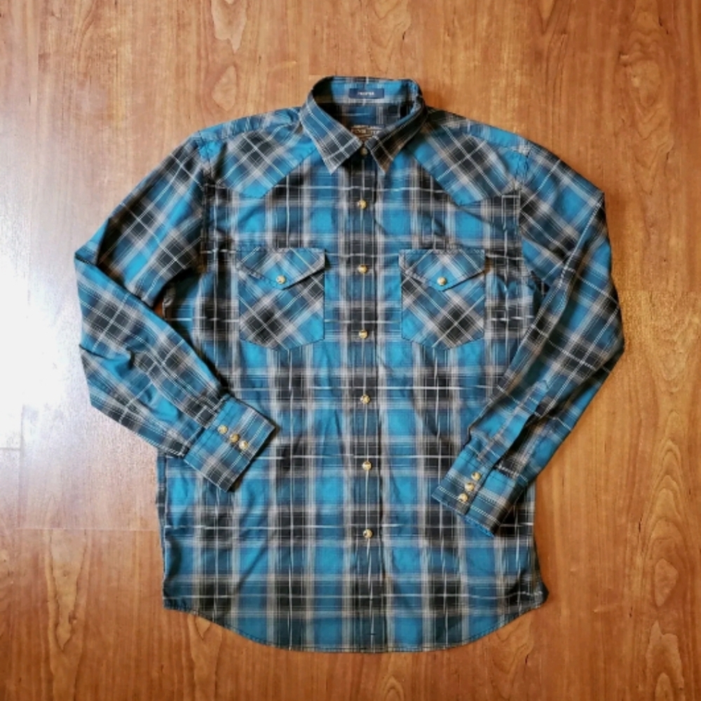 Pendleton Frontier long sleeve button up plaid - Picture 1 of 5